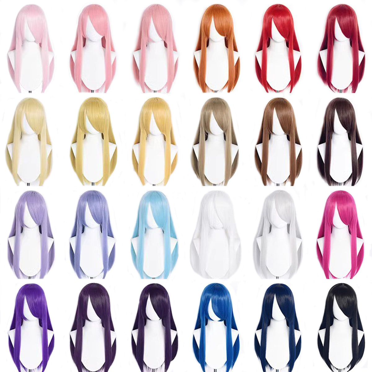 Parrucche Cosplay - 60cm Frangia Generica Liscia – Vari Colori