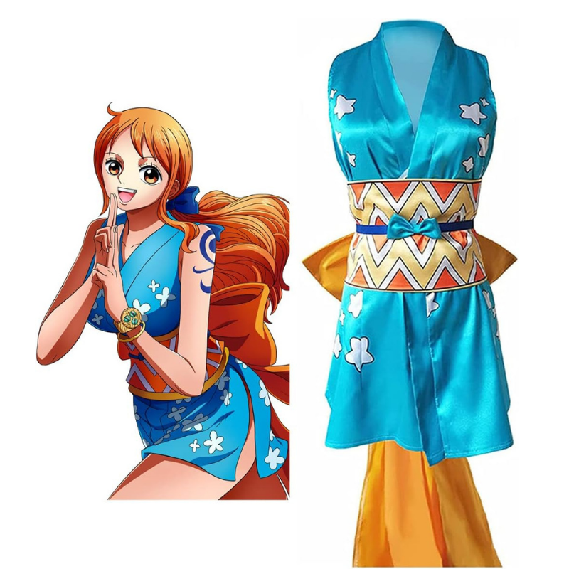 Costume Cosplay Sacadranca One Piece Nami Wano Alternative - Copertina