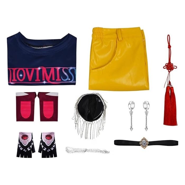 costume cosplay adulto sacadranca kpop demon hunters huntrix mira