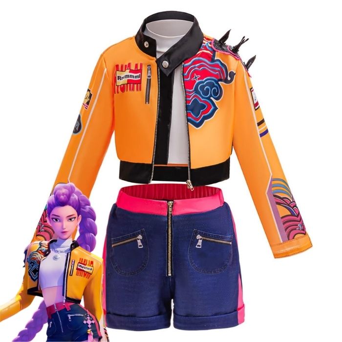 costume cosplay sacadranca kpop demon hunters huntrix rumi