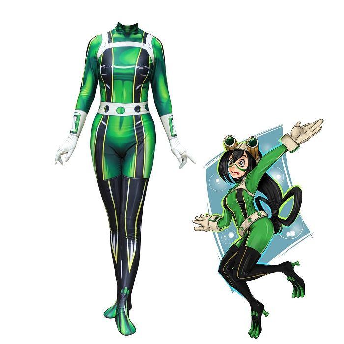 costumi cosplay sacadranca my hero cademia asui tsuyu