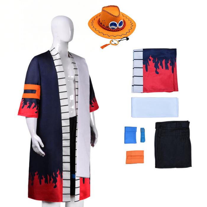 costumi cosplay sacadranca one piece ace