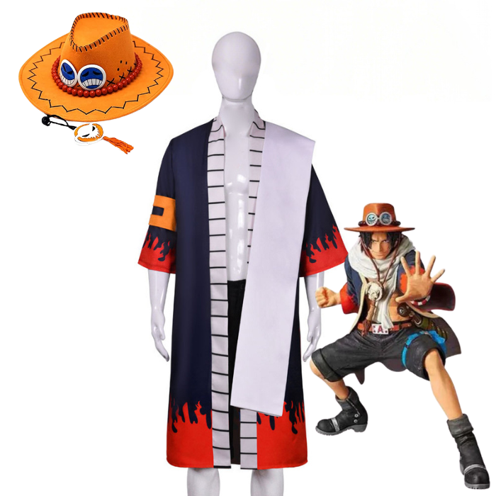costumi cosplay sacadranca one piece ace