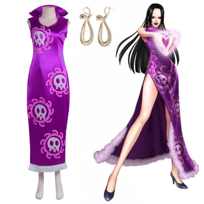 COSTUMI COSPLAY SACADRANCA ONE PIECE BOA HANCOCK MARINEFORD