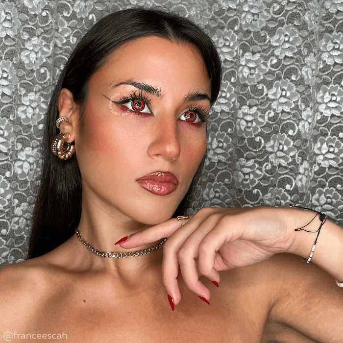 lenti cosplay crazy lens sacadranca amazing red - viso