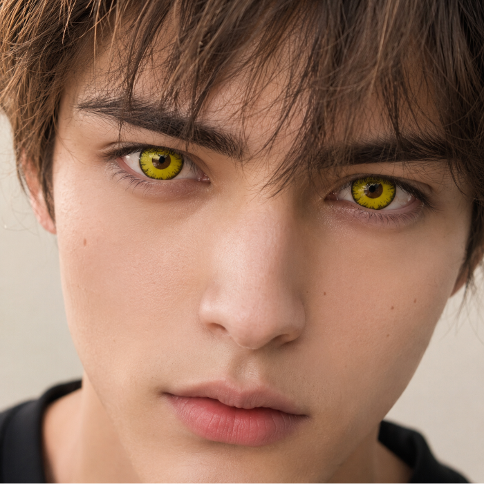 lenti cosplay crazy lens fancy yellow