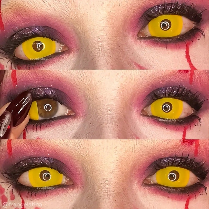 lenti cosplay crazy lens urban layer sacadranca glow uv yellow 17mm