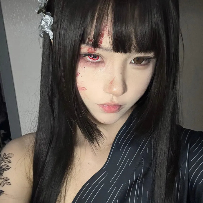 lenti cosplay crazy lens sacadranca twin hex red
