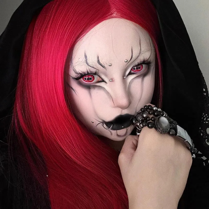 lenti cosplay crazy lens sacadranca twin hex red