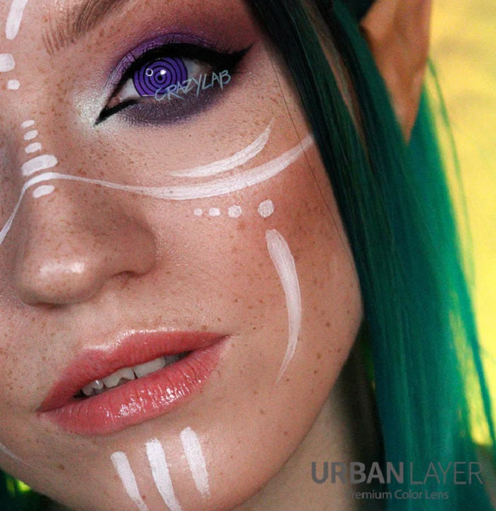 lenti cosplay crazy lens sacadranca urban layer violet rinnegan