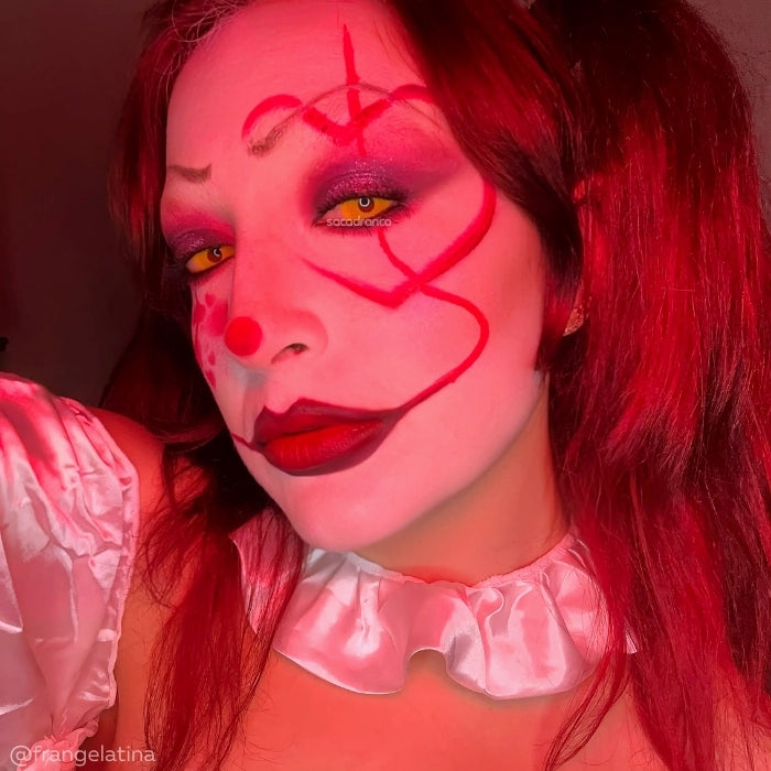 lenti cosplay crazy lens urban layer sacadranca yellow sclera 17mm