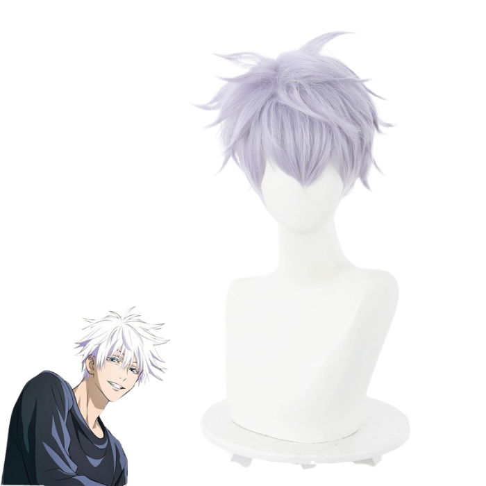 sacadranca parrucca cosplay wig jujutsu kaisen satoru gojo