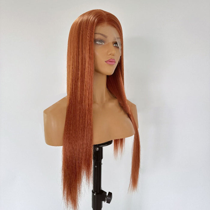 lace front wig parrucca sacadranca dark orange