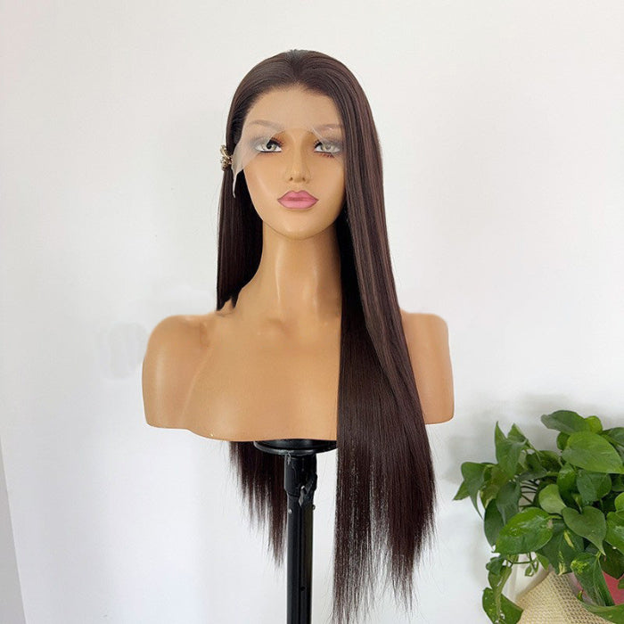 sacadranca parrucca lace front wig brown 65cm