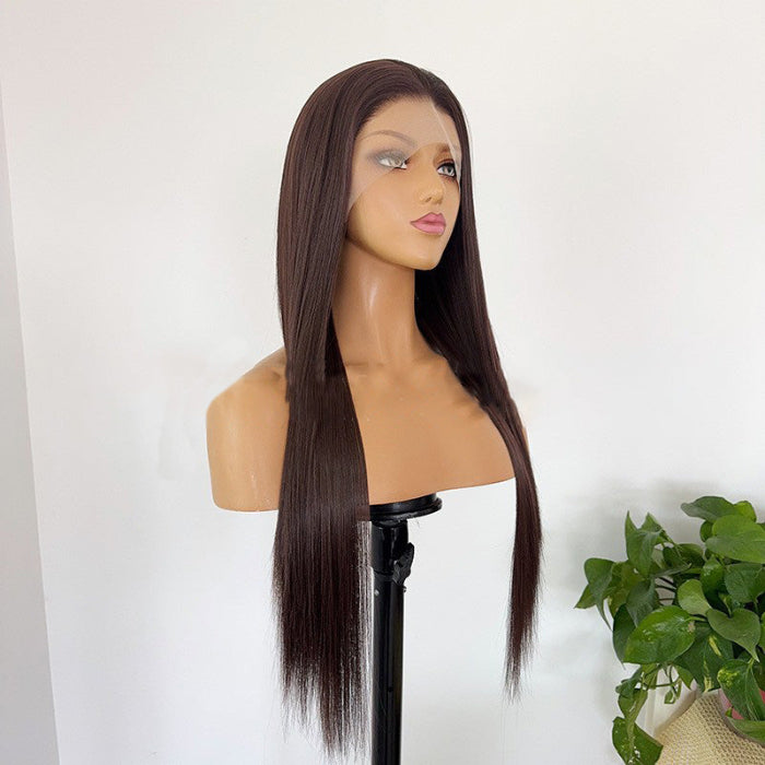 sacadranca parrucca lace front wig brown 65cm