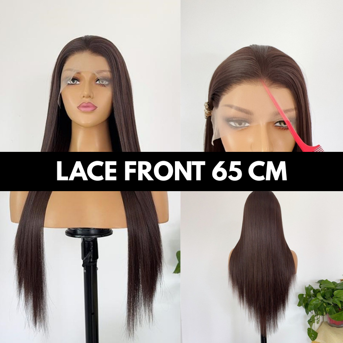 sacadranca parrucca lace front wig dark brown 65cm