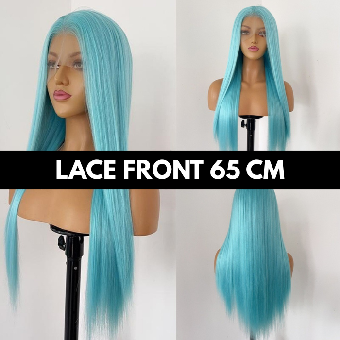 sacadranca parrucca lace front wig ice blue 65 cm