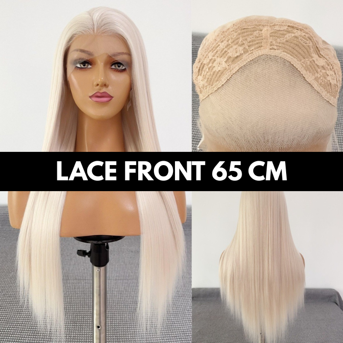 sacadranca parrucca lace front wig light blonde 65 cm