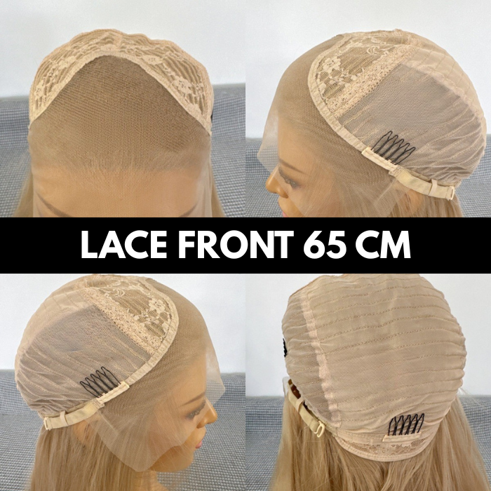sacadranca parrucca lace front wig light brown mixed 65 cm