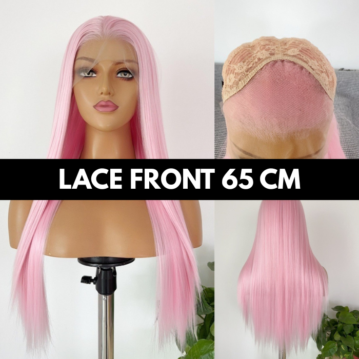 sacadranca parrucca lace front wig light pink 65cm