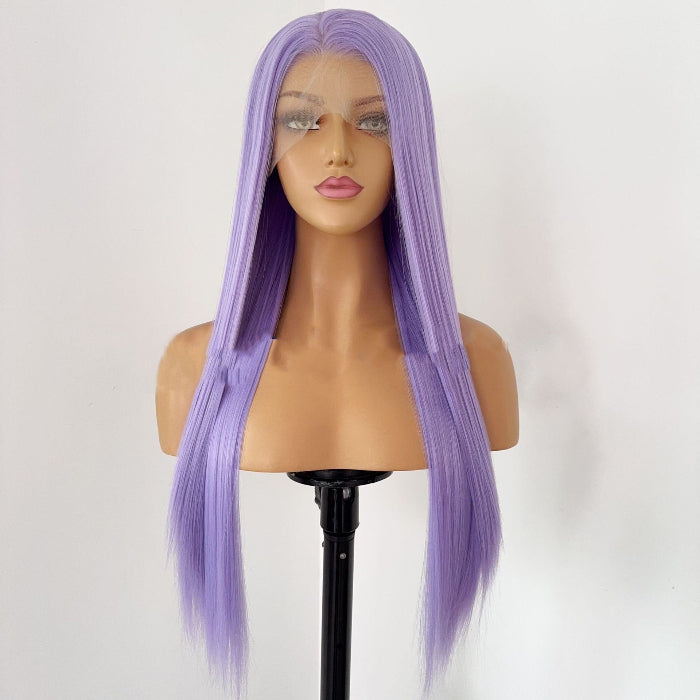 sacadranca parrucca lace front wig light purple 65 cm