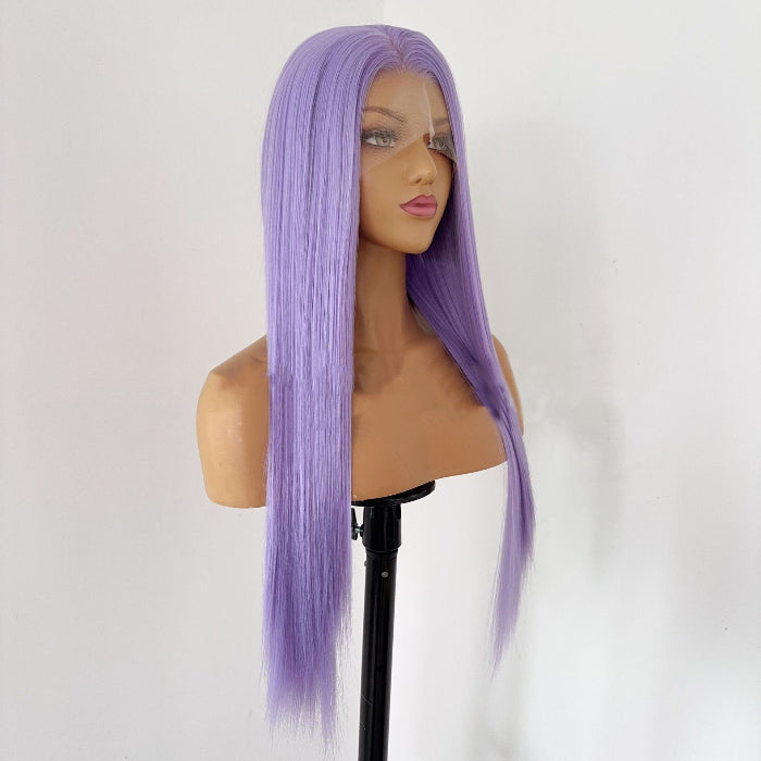 sacadranca parrucca lace front wig light purple 65 cm