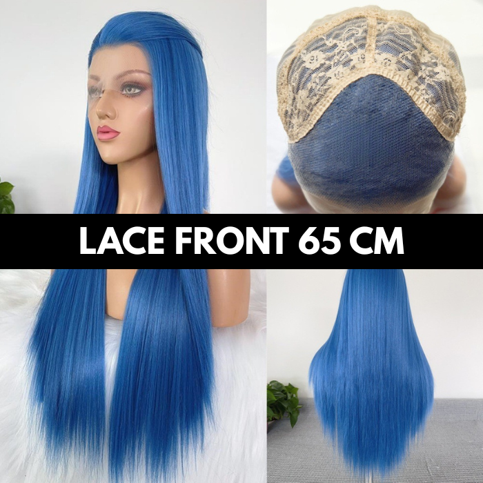 sacadranca parrucca lace front wig marine blue 65 cm