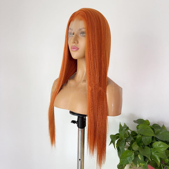 sacadranca parrucca lace front wig orange