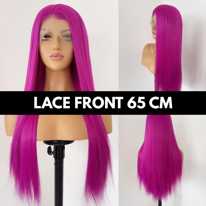 sacadranca parrucca lace front wig purple rose 65 cm