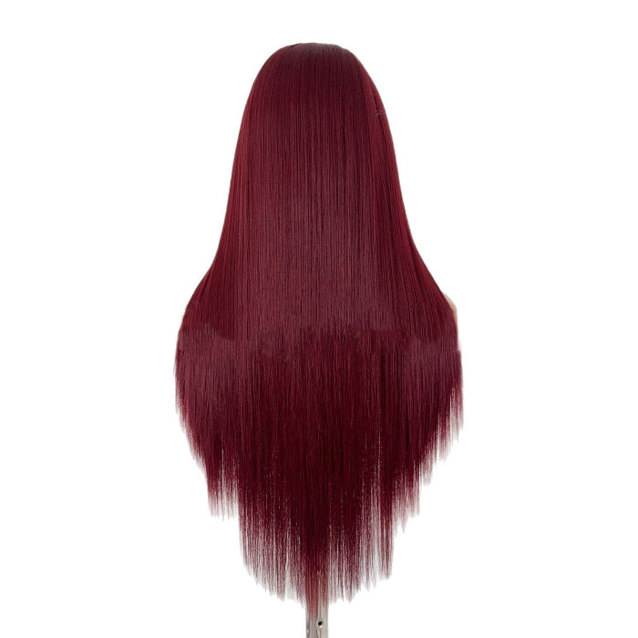 sacadranca parrucca lace front wig 65 cm wine red