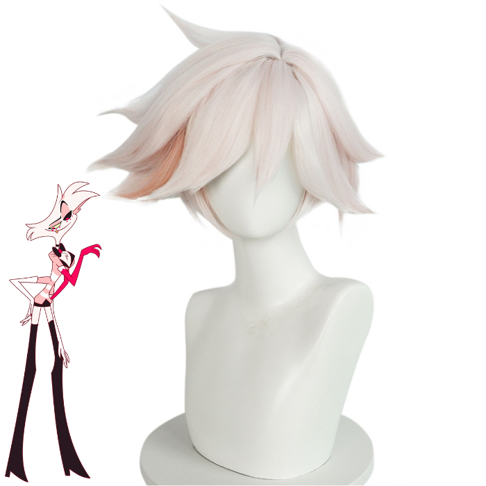 parrucche cosplay wig sacadranca hazbin hotel angel dust