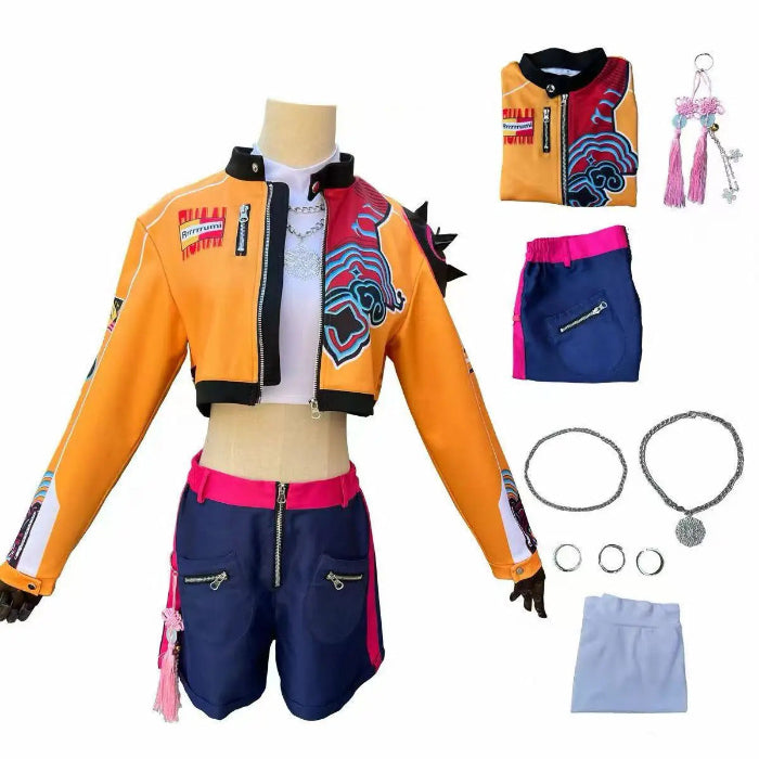 Costume K-Pop Demon Hunters Adulto - Huntrix Rumi - Contenuto