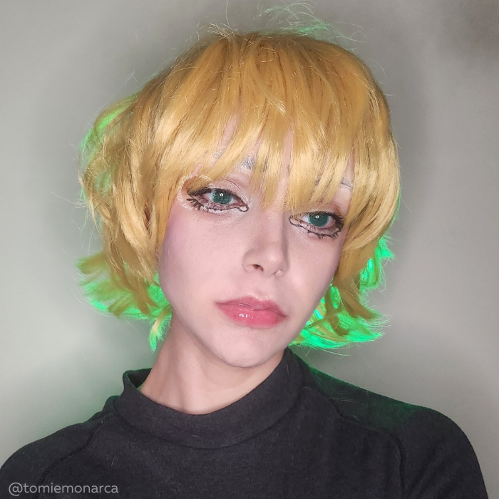 lenti cosplay crazy lens sacadranca green mesh - viso