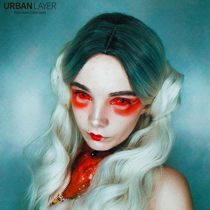Lenti Cosplay Sclera Red 22 mm – Viso