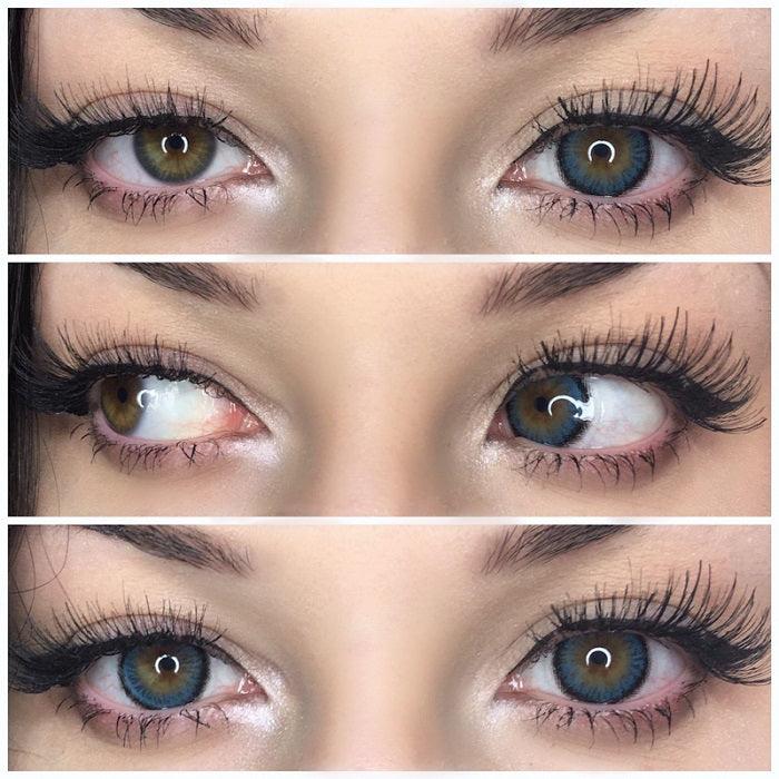 Lenti Colorate Effetto Naturale Almaty Blue – Collage Occhi