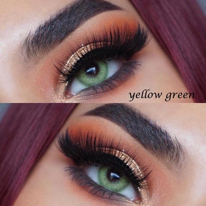 Lenti Colorate Effetto Naturale Bts Yellow Green – Colore Occhi: Castano