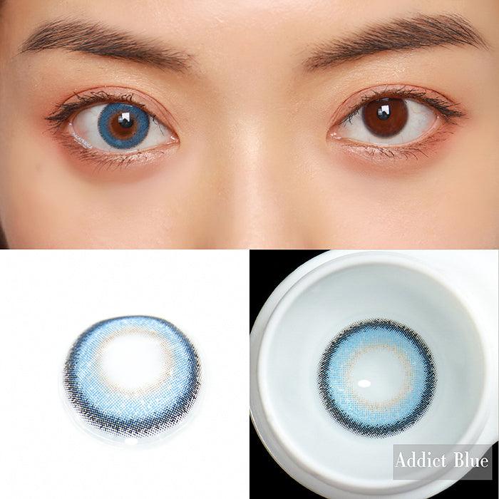 Lenti Colorate Effetto Naturale Addict Blue – Texture