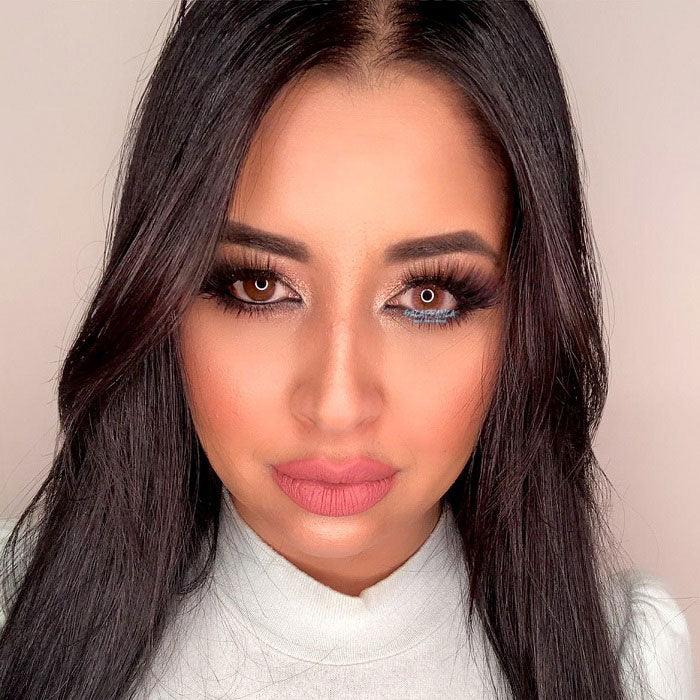 Lenti Colorate Effetto Naturale Mousse Pink – Colore Occhi: Castano