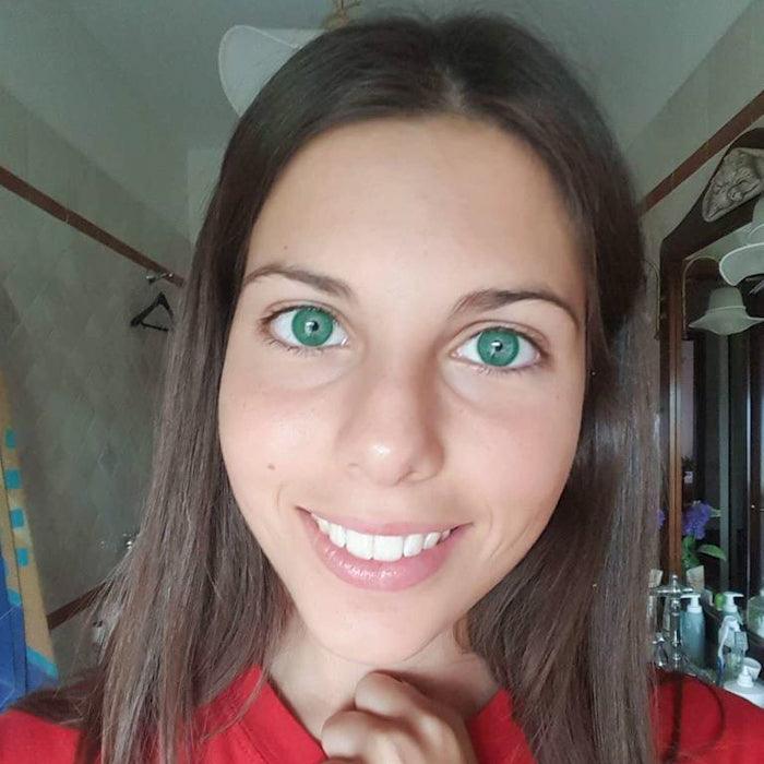 Lenti Colorate Effetto Naturale Penni Green – Colore Occhi: Azzurro