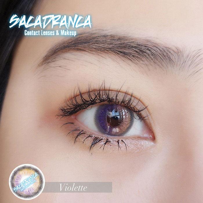 Lenti Colorate Effetto Naturale Glitter Violette – Foto Occhio