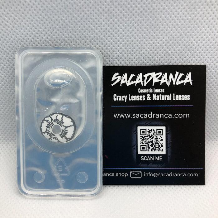 lenti cosplay crazy lens sacadranca monster white - texture