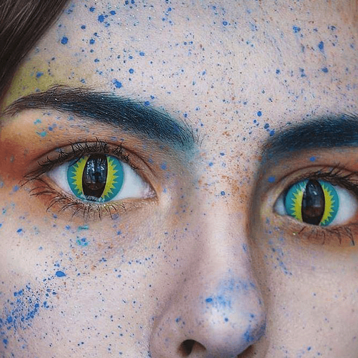 Lenti Cosplay Premium Blue Lizard 14.50 mm – Foto Indossate
