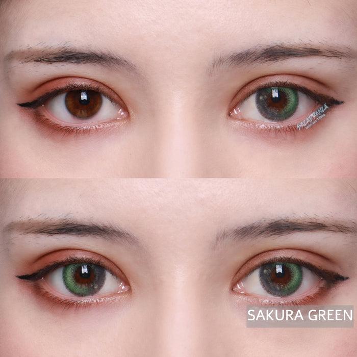 Lenti Cosplay Premium Sakura Anime Green 14.50 mm – Collage