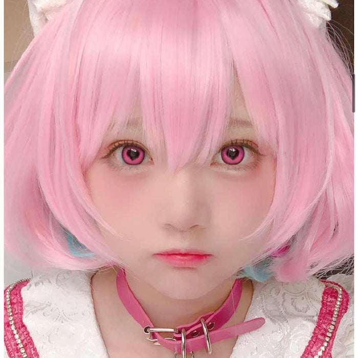 Lenti Cosplay Anime Yandere Pink Foto Indossate
