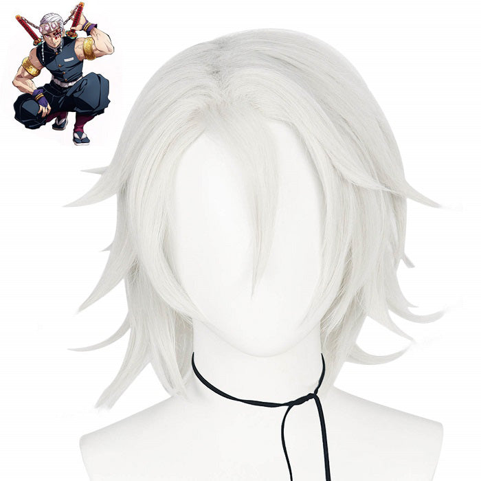 Anime demon slayer uzui tengen olho máscara tirar foto adereços cosplay  masculino estudante edição júnior handwork acessórios de cabelo - AliExpress