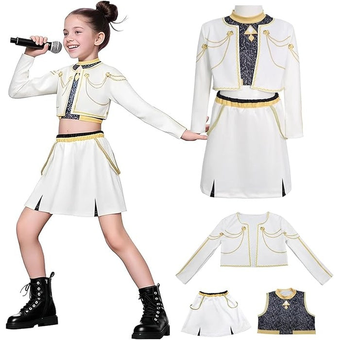 Costume K-Pop Demon Hunters Huntrix Blue White Zoey - Copertina