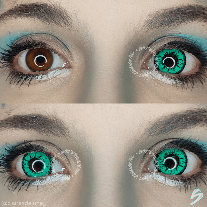 lenti cosplay crazy lens sacadranca sleek green - collage