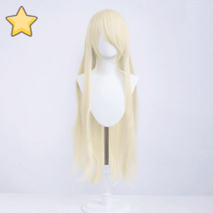 parrucca cosplay liscia 100cm