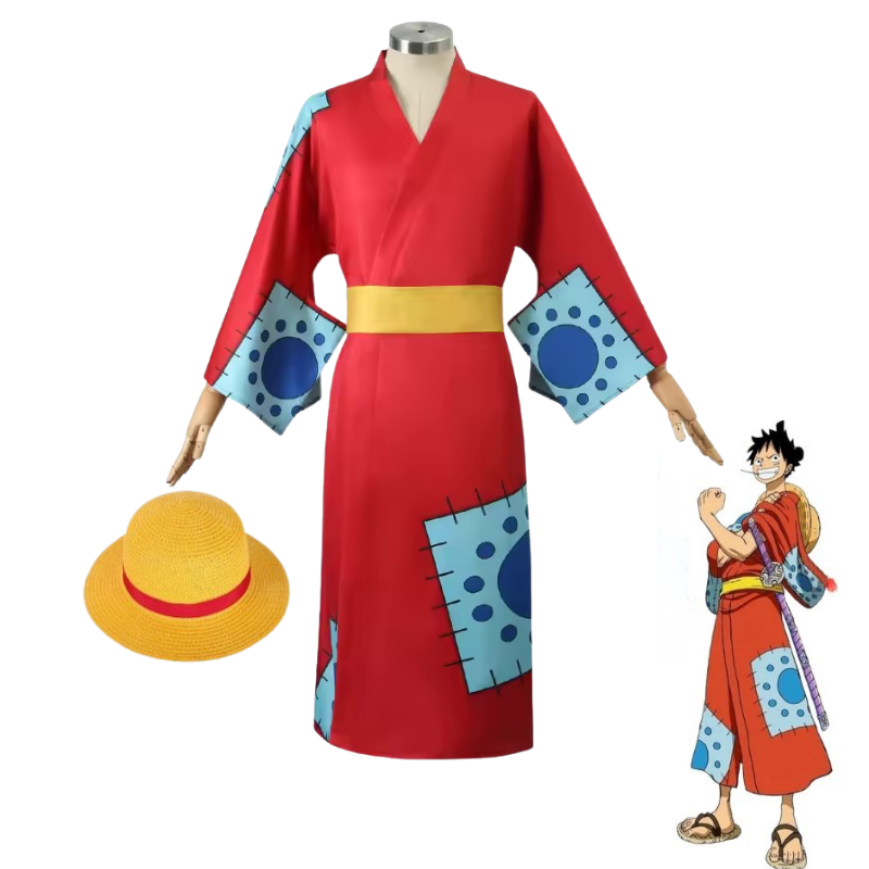 Costume Cosplay Sacadranca One Piece Luffy Wano Kuni - Copertina