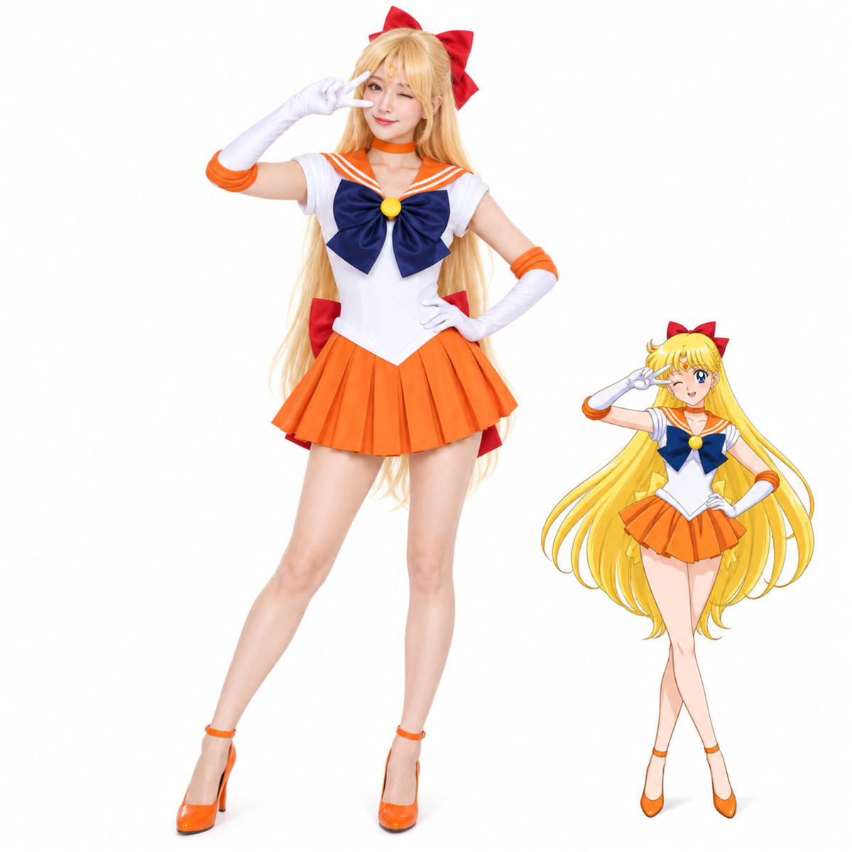 costume cosplay sacadranca sailor moon sailor venus